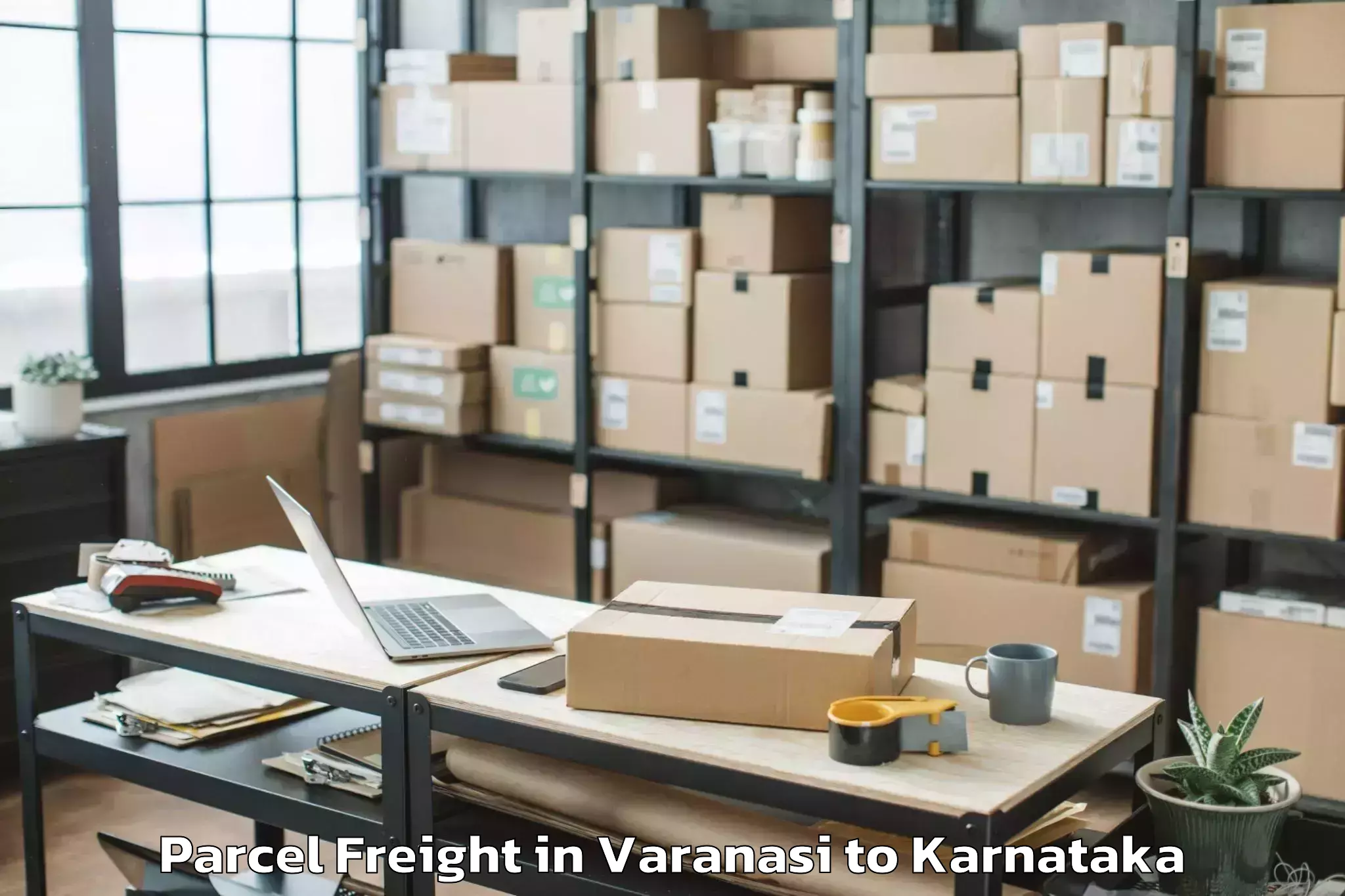 Easy Varanasi to Sharnbasva University Gulbarga Parcel Freight Booking